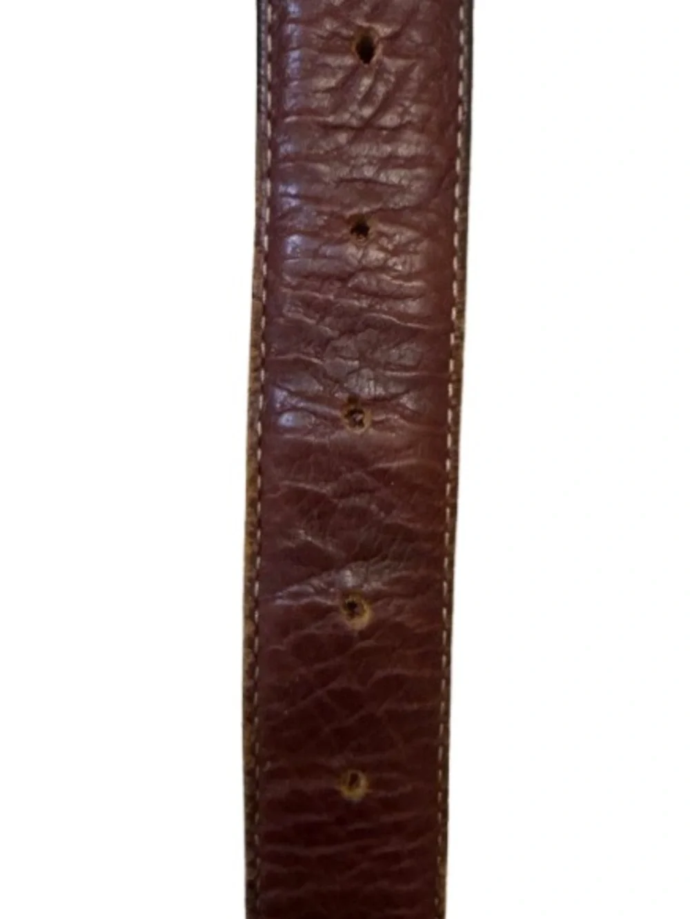 L.L. Bean Men’s Full Grain Leather Belt Size 42 Made in USA Brass Buckle